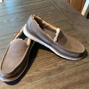 Men’s UGG Suede & Leather Sherpa Lined Loafer
